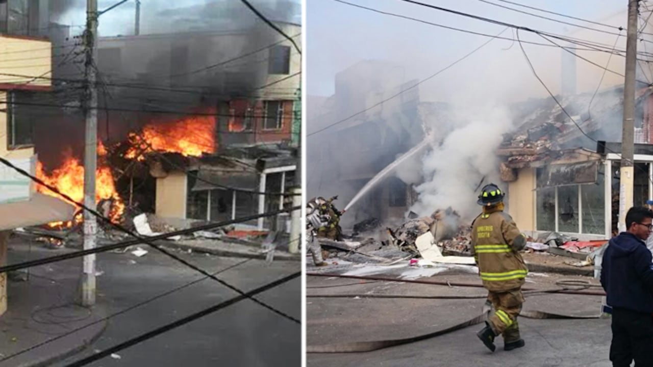 Accidente avioneta en Bogotá.