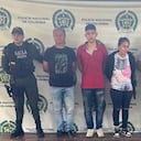 Presuntos integrantes de los rastrojos caleños capturados.