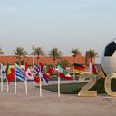 Zona de entrenamiento de algunas d elas selecciones que estarán en el Mundial de Qatar 2022.