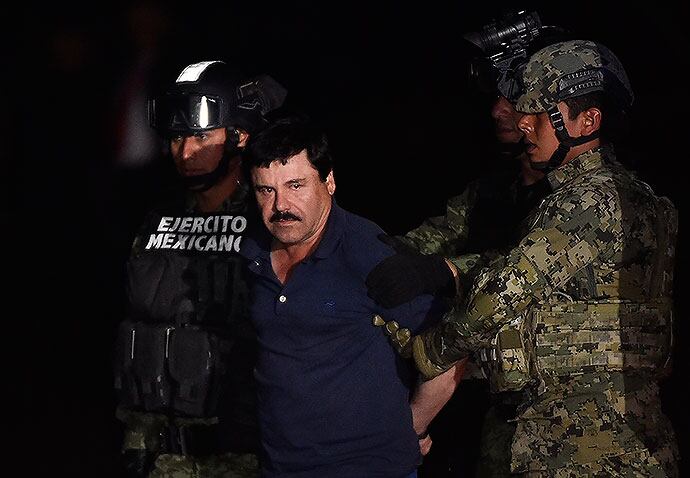 'El Chapo' Guzmán tras su recaptura.
