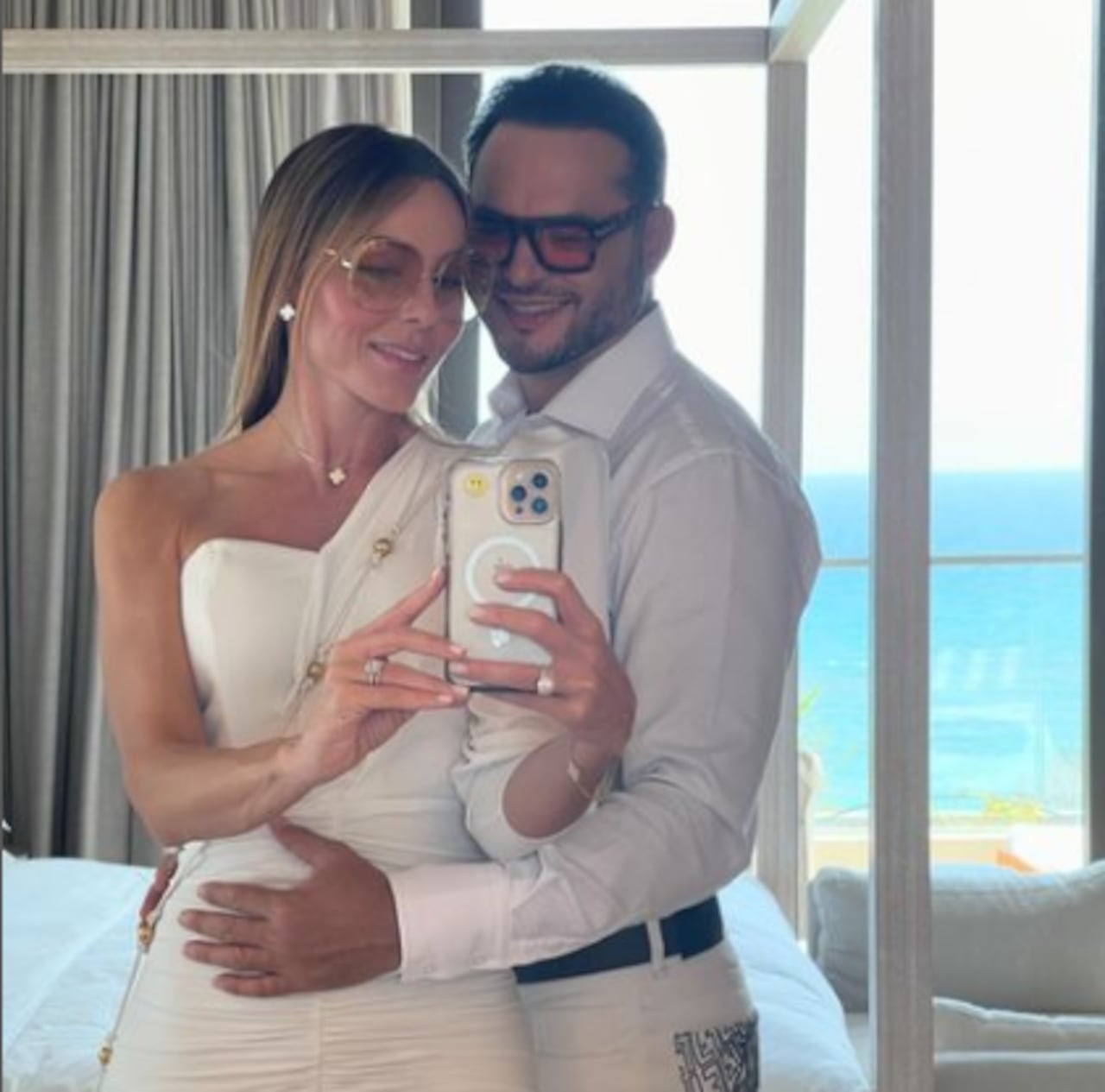 Paula Andrea Betancur y su esposo Luis Miguel Zabaleta.