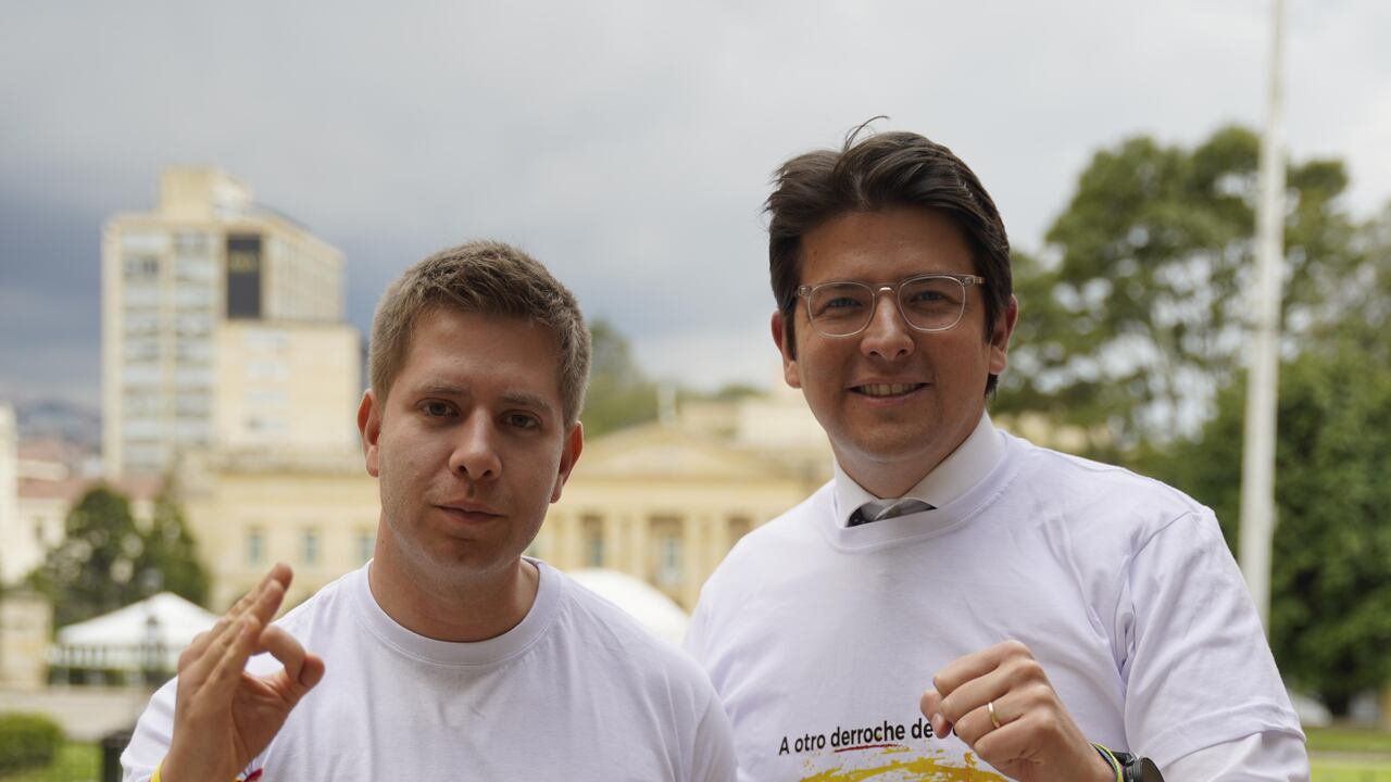 Josías Fiesco y Miguel Uribe, integrantes del Centro Democrático.