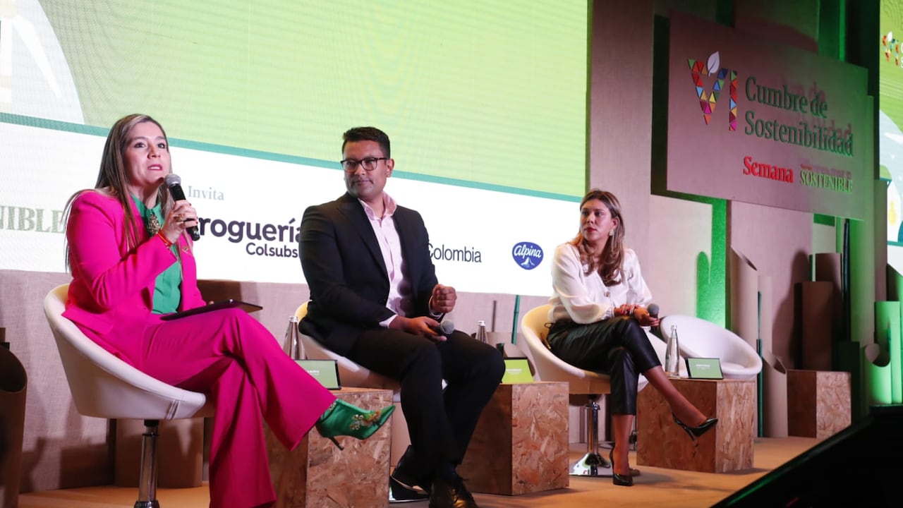 Isabella Muñoz, directora de Invest in Bogotá; David Pacheco Zea, director de Sostenibilidad de BBVA en Colombia y Ximena Trujillo, directora ejecutiva del Fondo Inversor explican la importancia de los nuevos esquemas de financiación para el desarrollo.