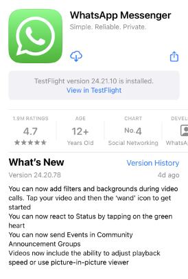 Con su última actualización para iOS, WhatsApp ofrece nuevas herramientas de control de video, que incluyen la posibilidad de modificar la velocidad de reproducción y mejorar la interacción con contenido audiovisual.