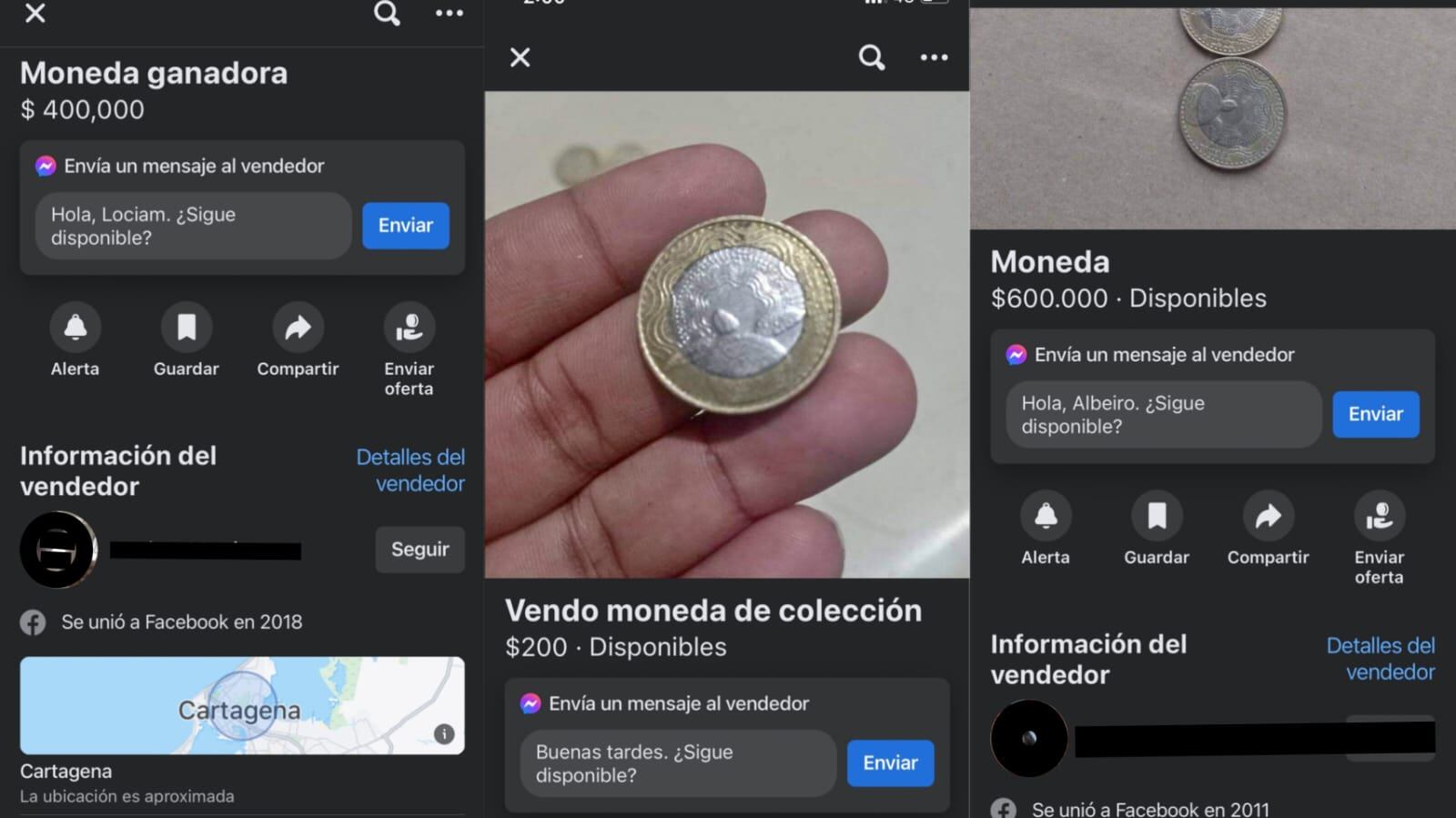 Moneda de mil en venta Cartagena