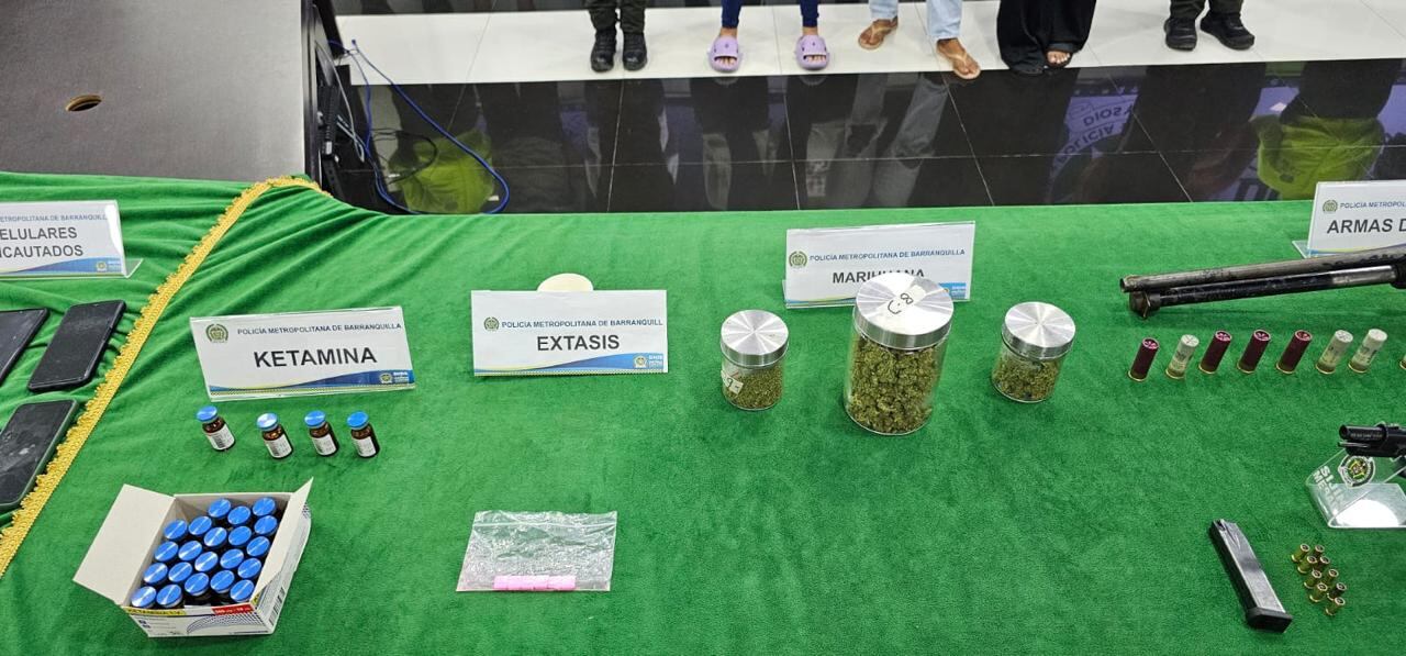 Drogas decomisadas por la Policía.