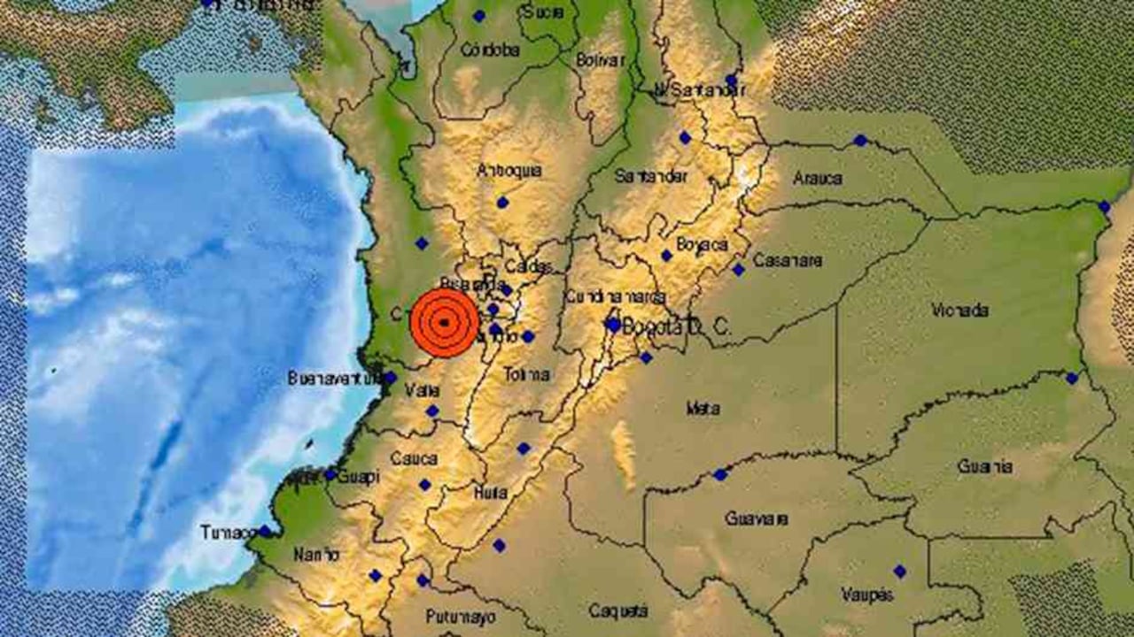 El eje del sismo fue Versalles, Valle del Cauca.