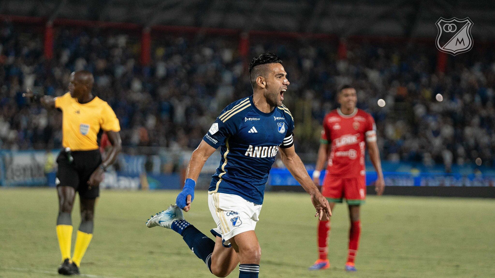 Falcao y su primer gol con Millonarios.