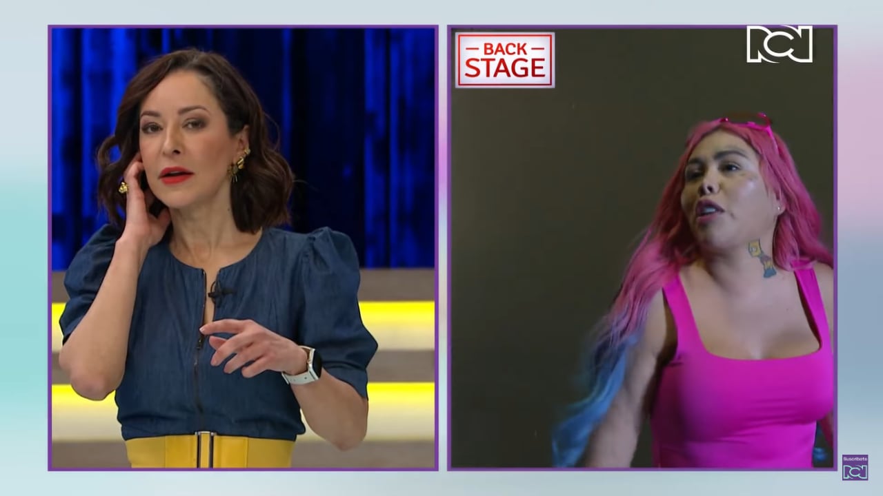 Yina Calderón molesta por lo que le decían los expertos en el programa.