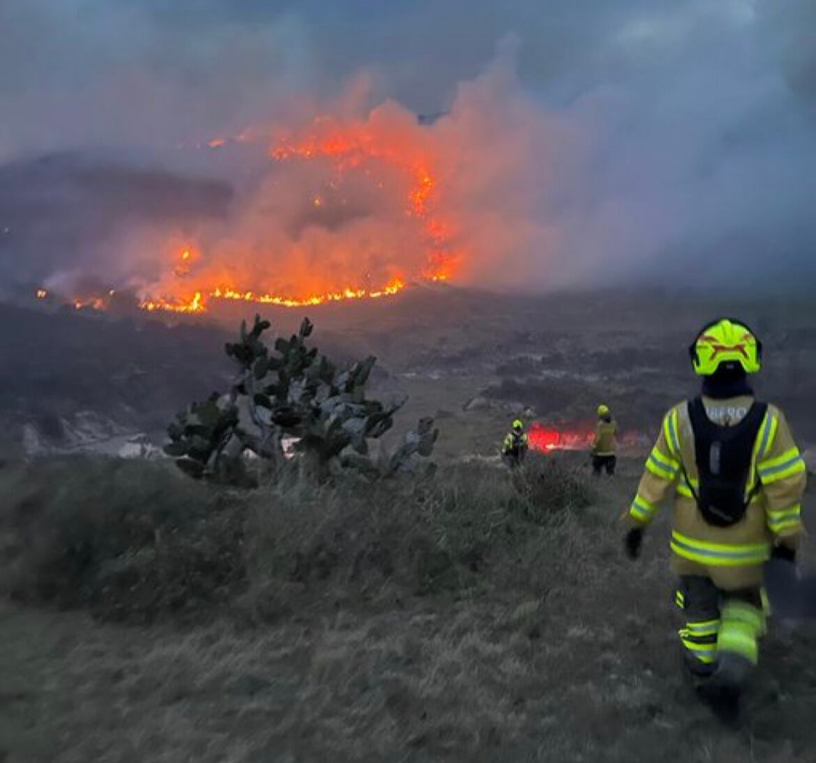 Incendio Mosquera. Foto Twitter @bomberosbogotá