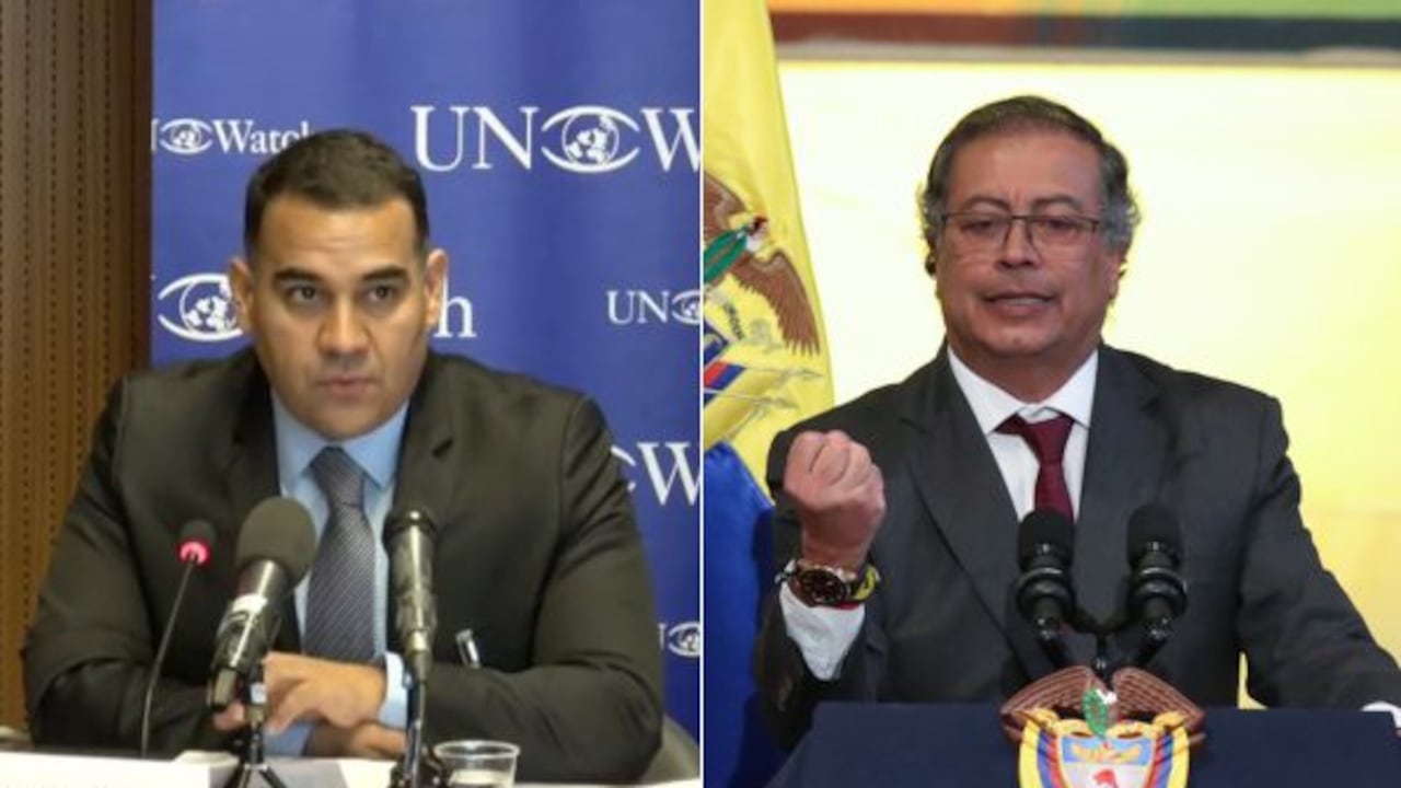 Exfiscal de Venezuela, Zair Mundaray, y el presidente de Colombia, Gustavo Petro.