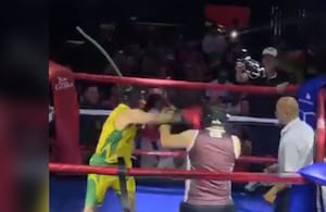 Gobernador de Caquetá (amarillo) VS Alcalde de Florencia (Vino tinto).