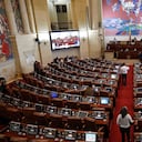 Panoramica votacion de la moción de censura en contra de la ministra MinTic Karen Abudinen en la Cámara de Representantes.
Bogota sep 10 del 2021
Foto Guillermo Torres Reina / Semana