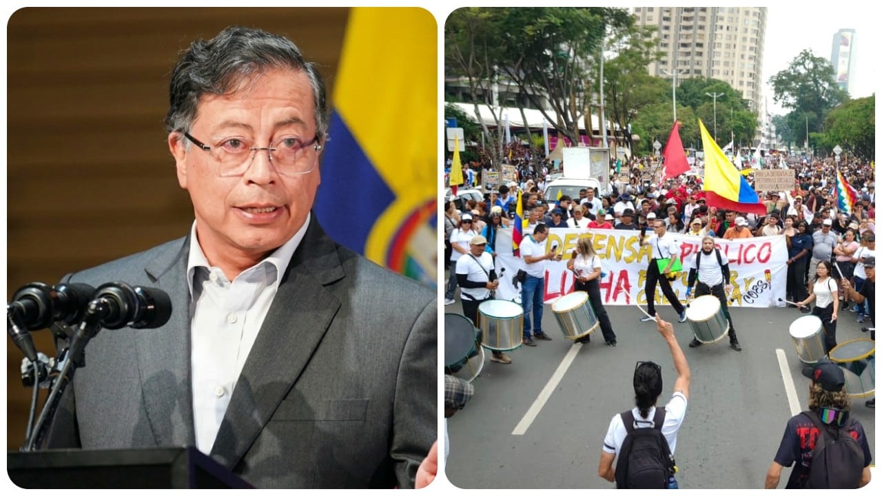 Gustavo Petro y las movilizaciones de este miércoles.
