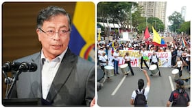 Gustavo Petro y las movilizaciones de este miércoles.