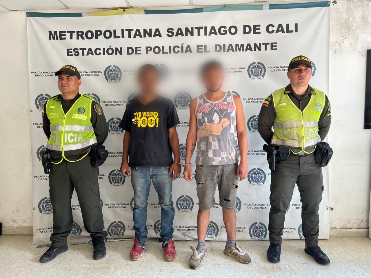 Estos dos sujetos responderán por el homicidio de Bairon Stiven Ortiz López.