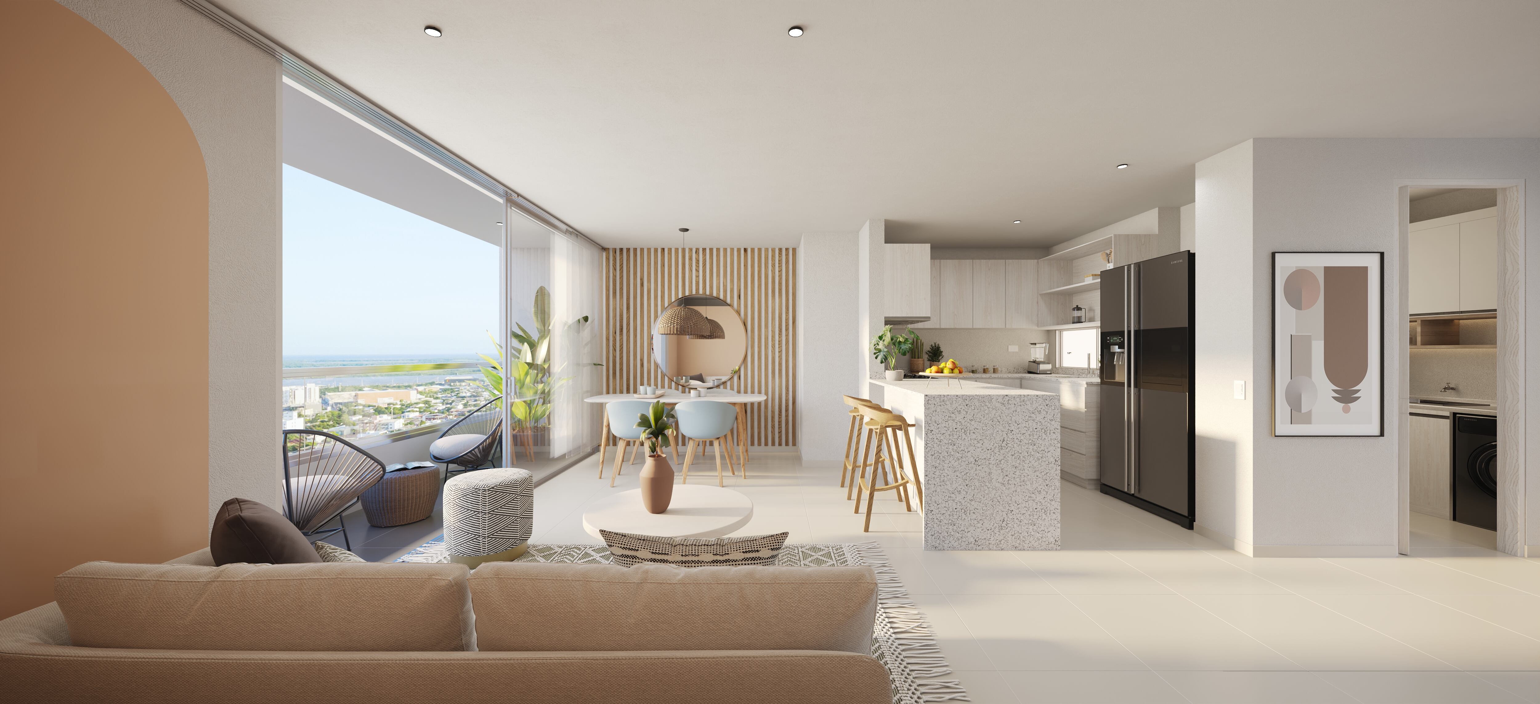 Portorosso garantiza a sus residentes una vista privilegiada de la ciudad y del mar.