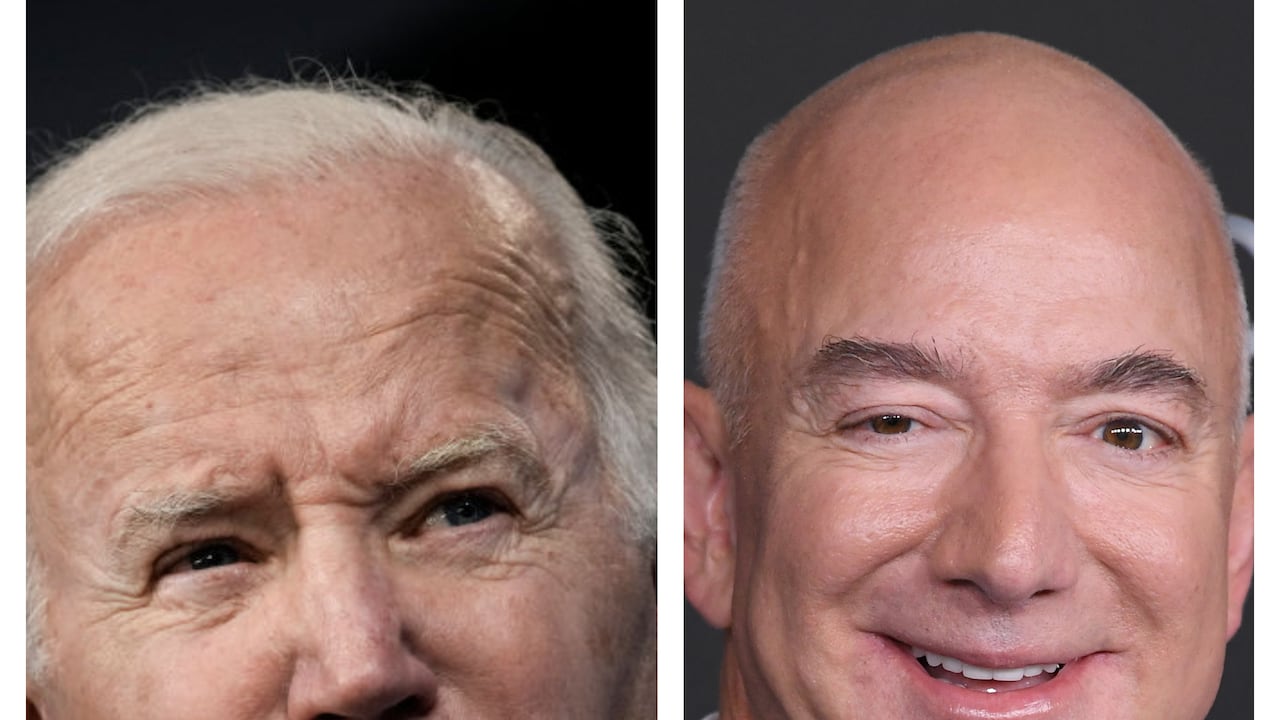 Joe Biden y Jeff Bezos