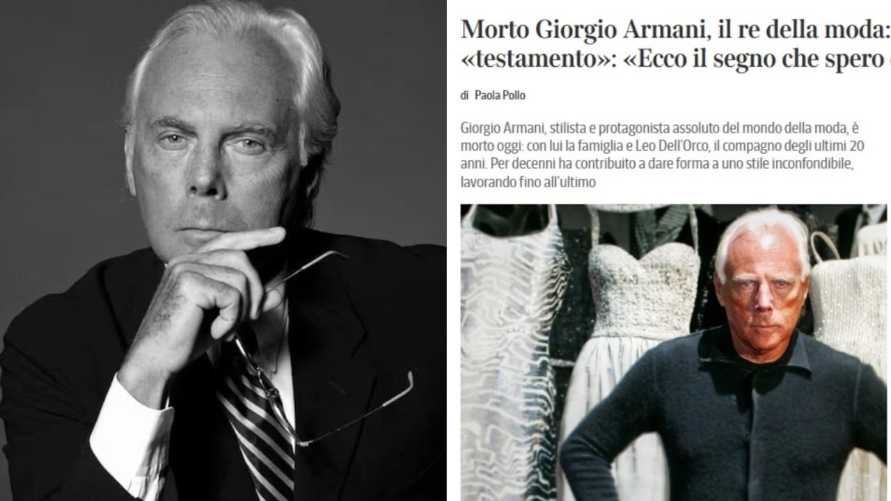 Así reacciona la prensa italiana tras la muerte del ícono de la moda Giorgio Armani