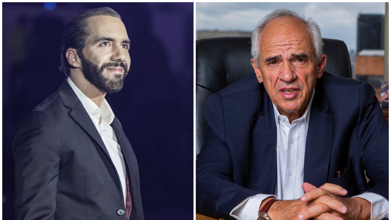 El presidente de El Salvador, Nayib Bukele, y el expresidente de Colombia Ernesto Samper.