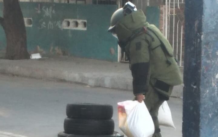 Agente antiexplosivo pudo realizar dispositivo para controlar la detonación