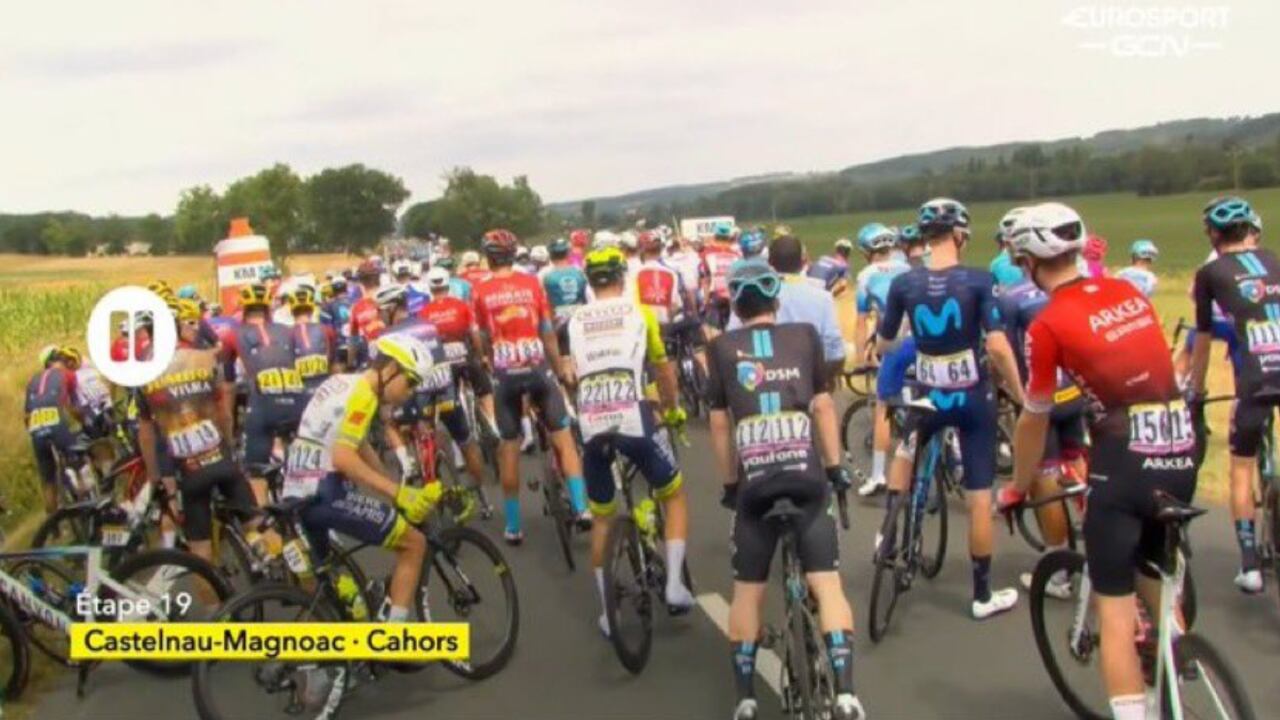 Tour de Francia 2022 - Etapa 19. Foto: Captura de pantalla Eurosport - @Copedaleando