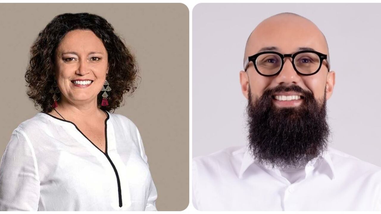 Angélica Lozano y el concejal Carlos Carrillo.