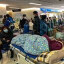 Pacientes infectados con Covid en Shanghái, China.