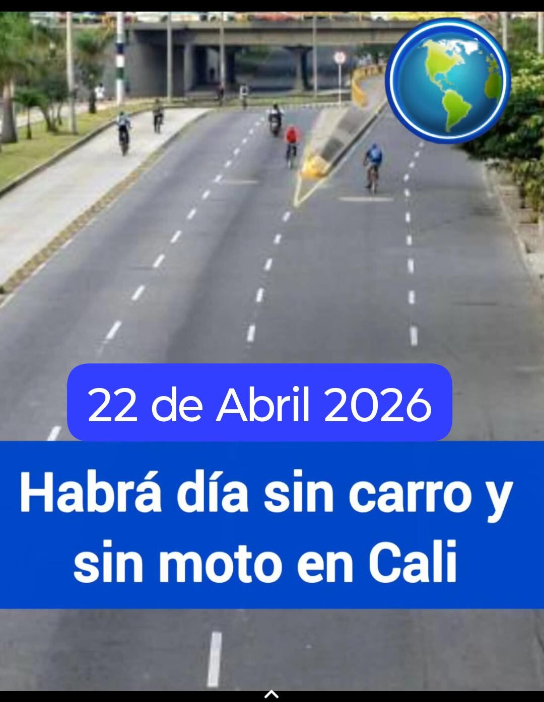 No habrá día sin carro y sin moto en Cali el 22 de abril de 2026.