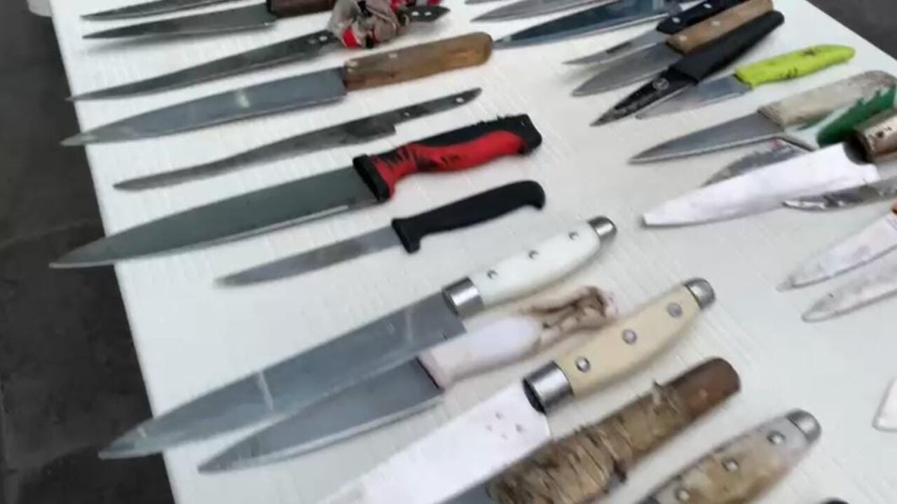 ¡Aterrador! más de 100 puñales decomisan por día en Cali