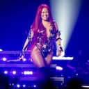 LOS ANGELES, CALIFORNIA - OCTOBER 22: Karol G performs onstage at Crypto.com Arena on October 22, 2022 in Los Angeles, California. (Photo by Emma McIntyre/Getty Images)