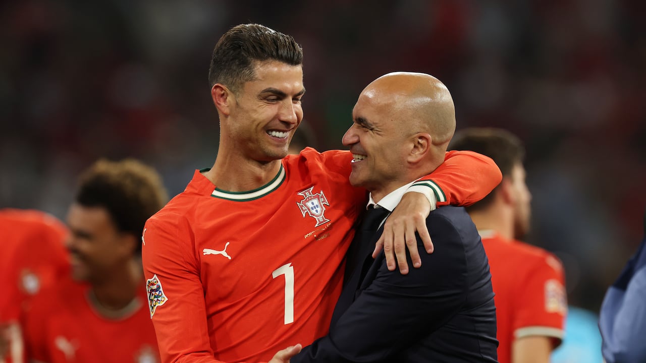 Roberto Martínez con Cristiano Ronaldo.
