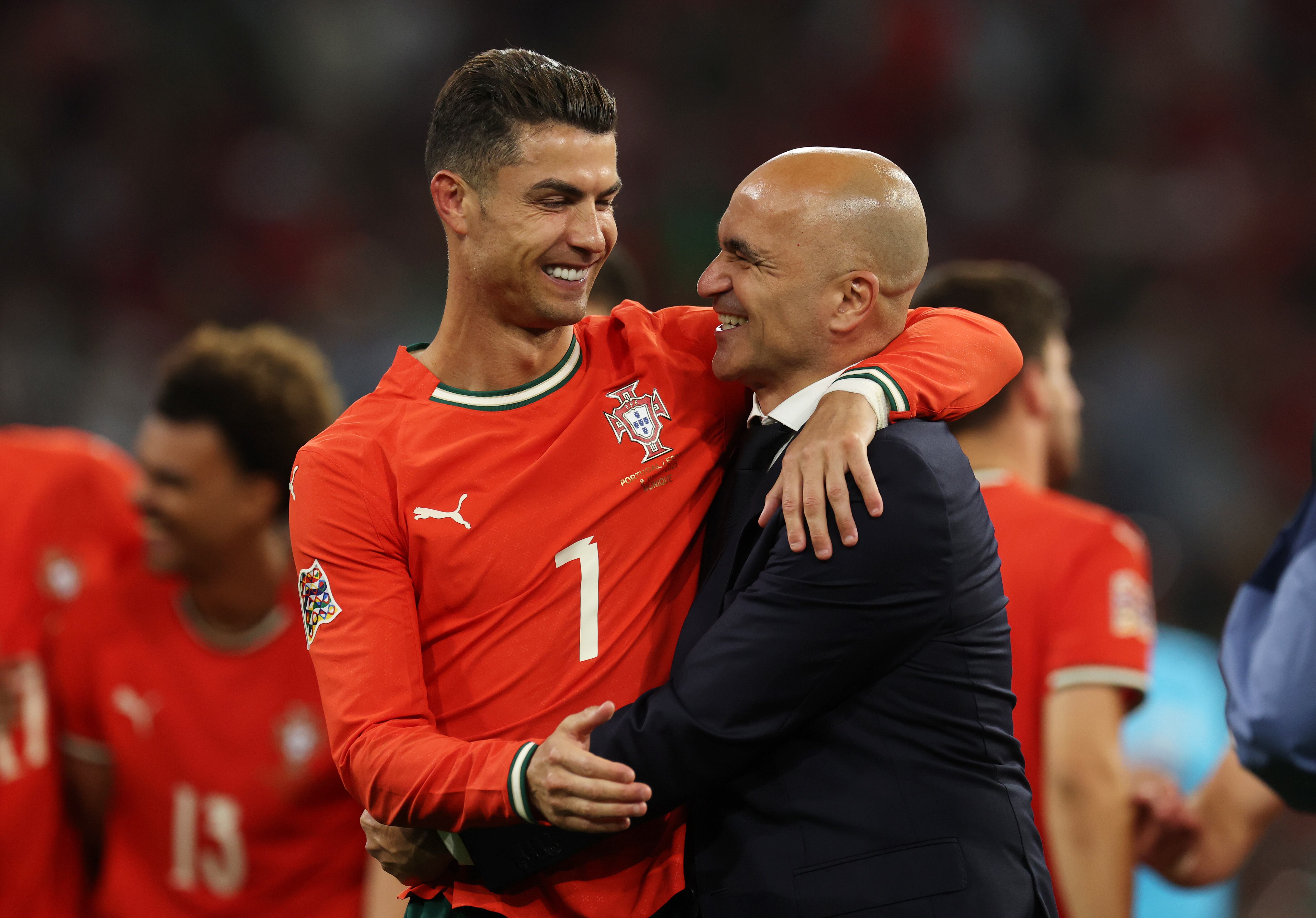 Roberto Martínez con Cristiano Ronaldo.