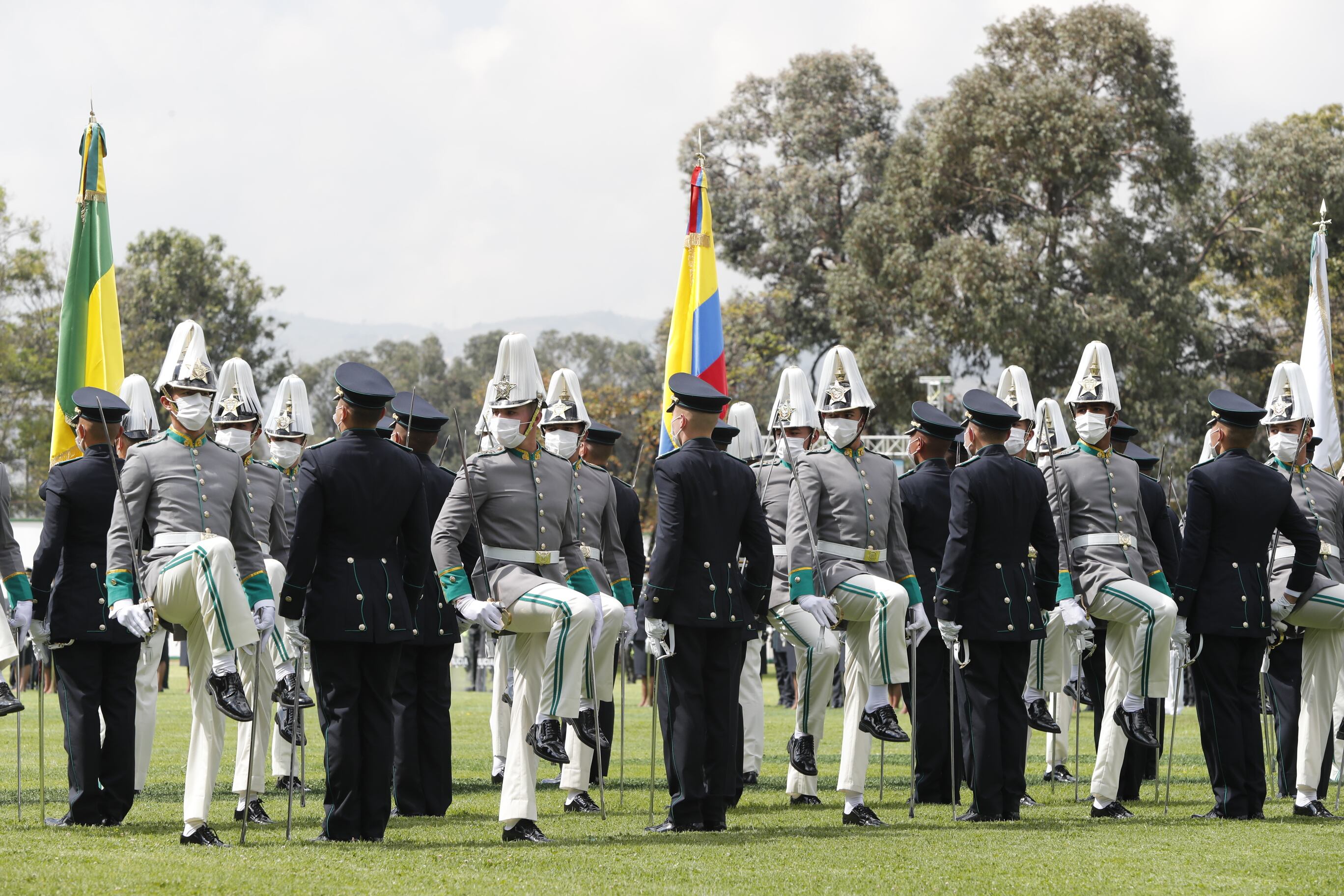 Ceremonia oficial de aniversario de la Policía Nacional,  acto de conmemoración de los 130 años   encabezado por el presidente de la república, Iván Duque Márquez. el Ministro de Defensa Nacional, el Director de la Policía Nacional y los demás comandantes de Fuerza, entre otras personalidades.