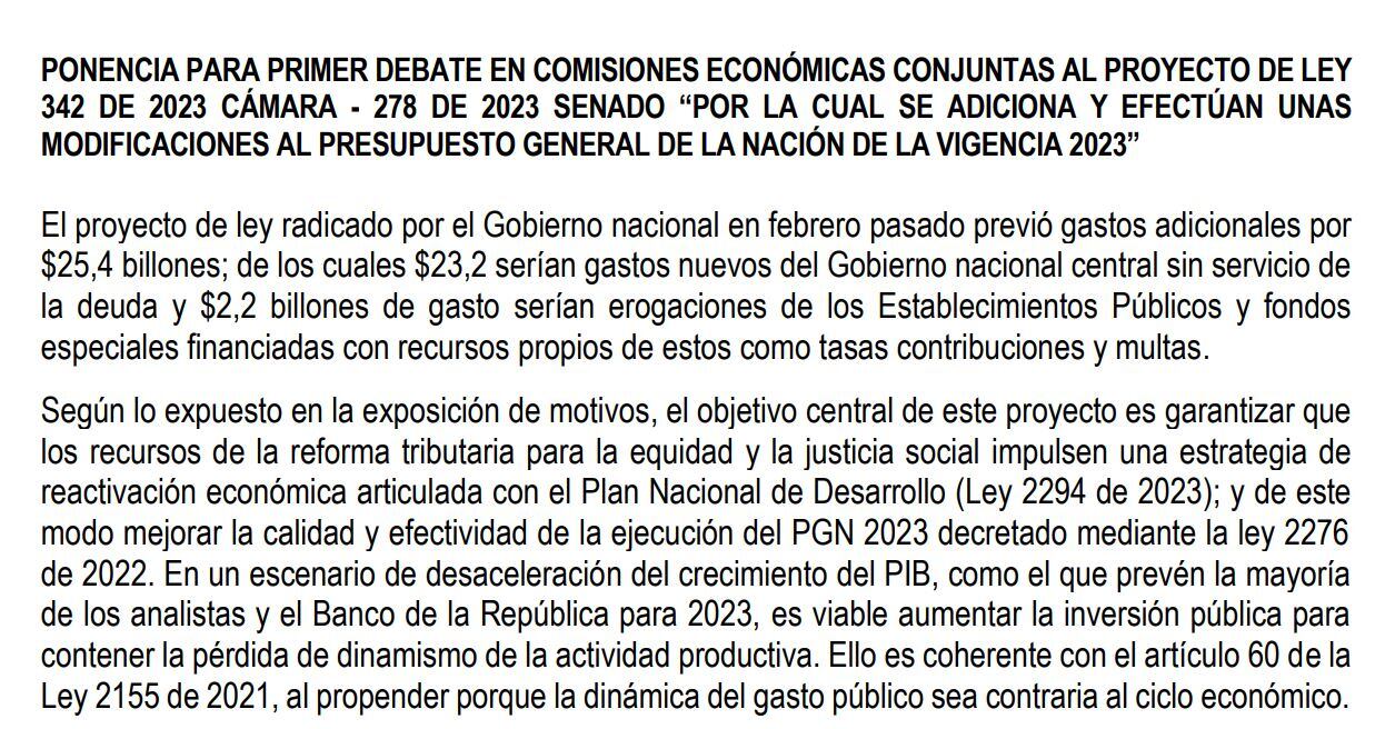 Proyecto Adición Presupuestal