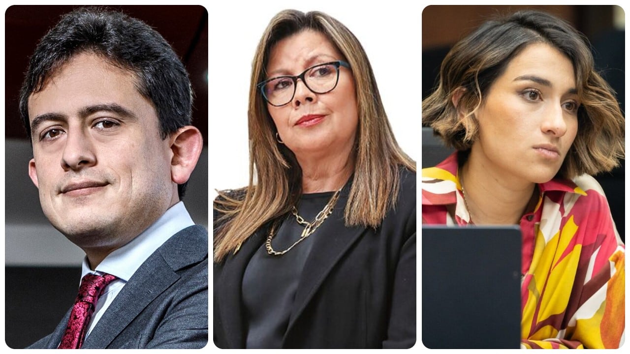 Luis Carlos Reyes, Luz Adriana Camargo y Laura Sarabia.