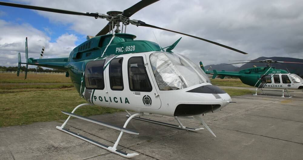 Helicóptero Bell 407 de la Policía. 