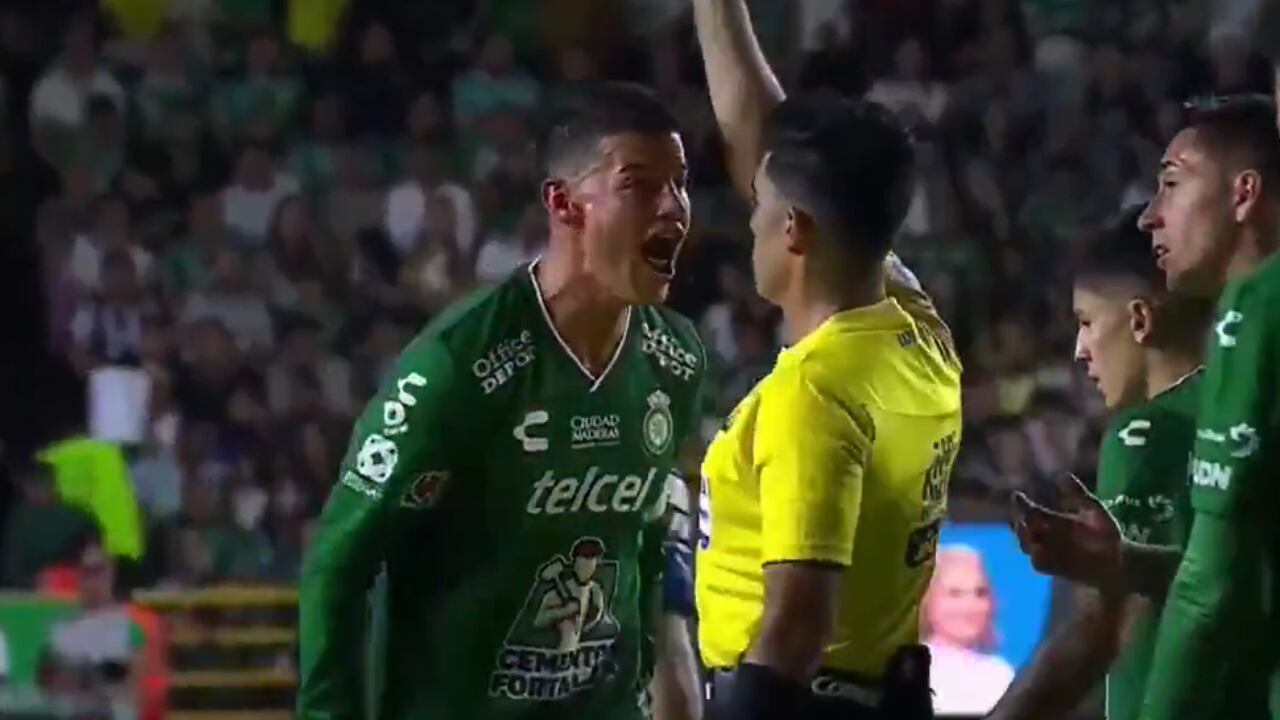 James Rodríguez fue expulsado en el partido de Club León vs. Monterrey