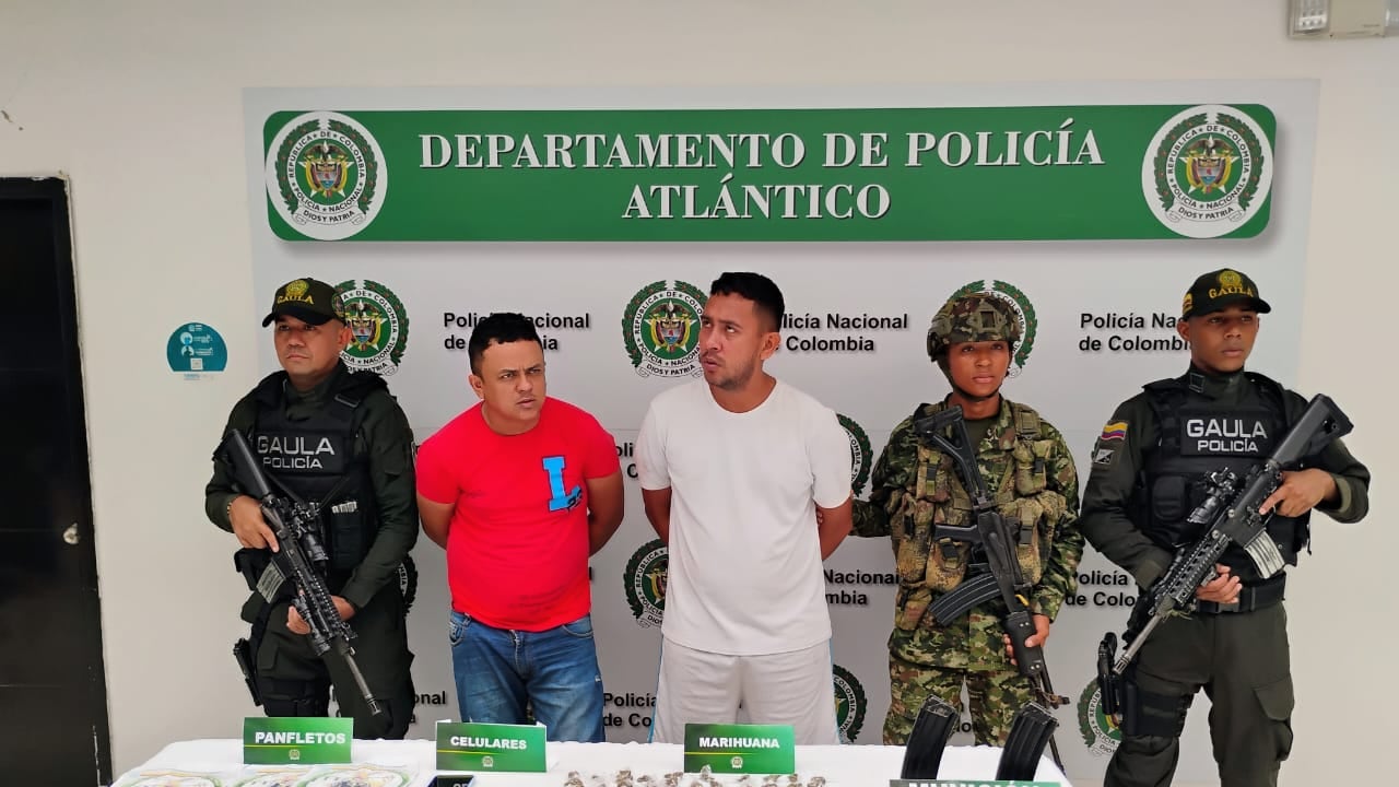 Capturados por la Policía y el Ejército en Sabanalarga.