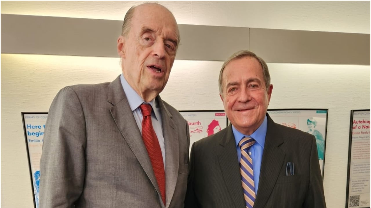 Canciller Álvaro Leyva y agente de Nicaragua Carlos Argüello Gómez
