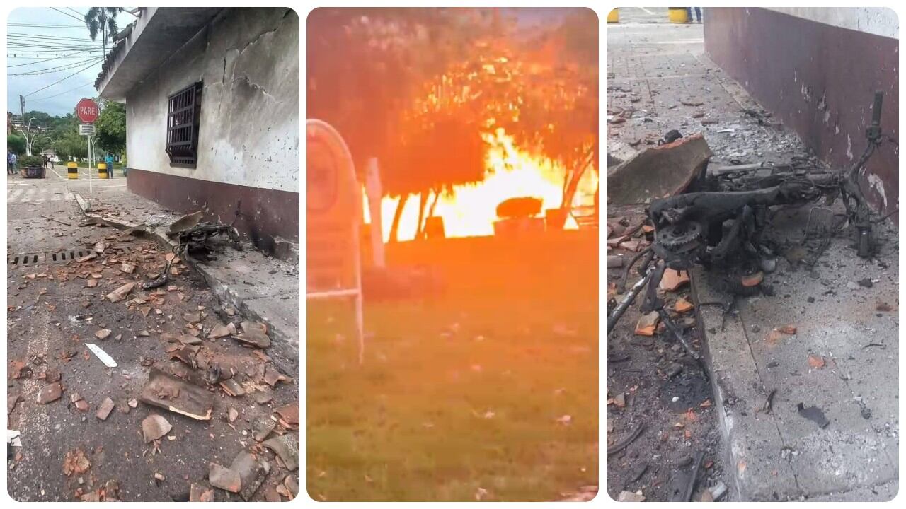Una motocicleta cargada con explosivos fue detonada cerca de la estación de Policía en Caloto, Cauca.
