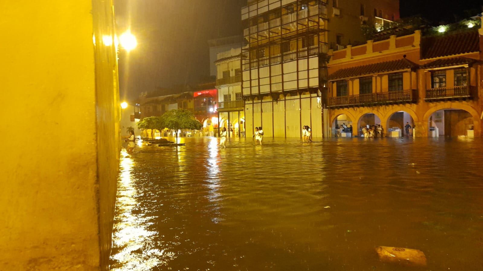 Centro Histórico de Cartagena inundado
