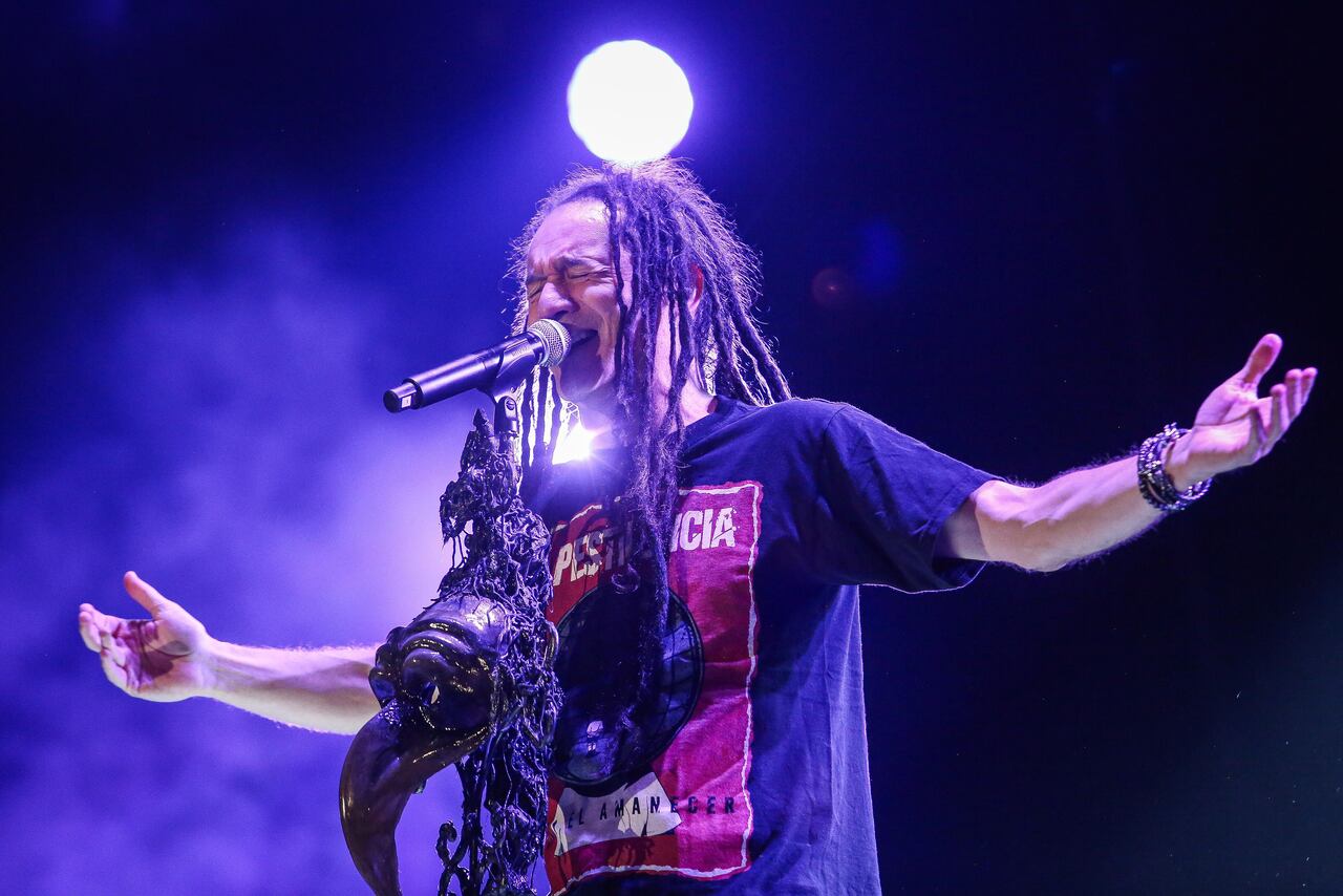 La Pestilencia en PazRock, en la Plaza de Bolívar, Bogotá, 12 de abril de 2024.