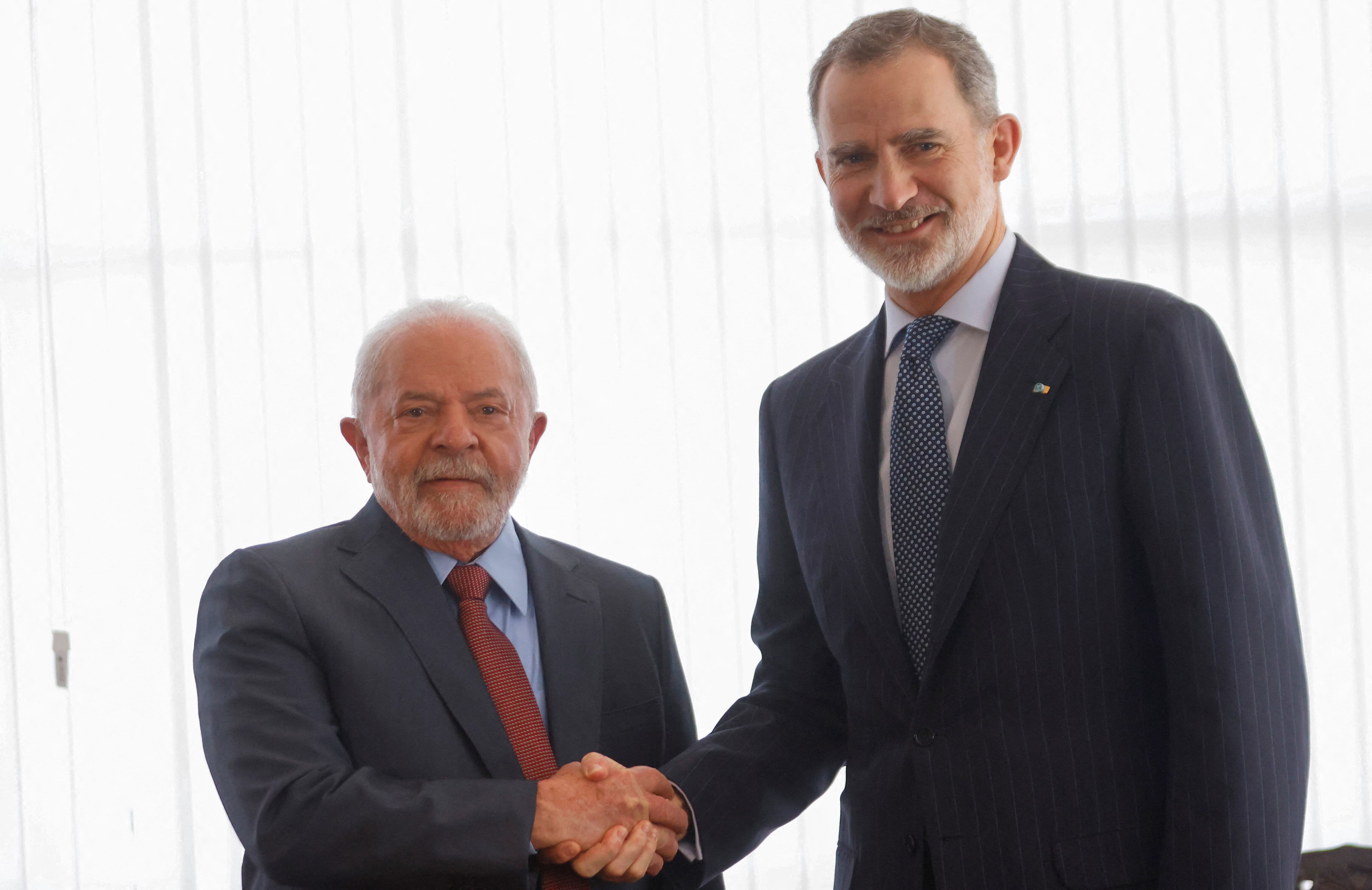 El encuentro, según ha informado Zarzuela, ha tenido lugar en el Palacio de Itamaraty, sede del Ministerio de Asuntos Exteriores