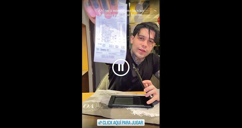 Cossio promocionó la polémica apuesta.