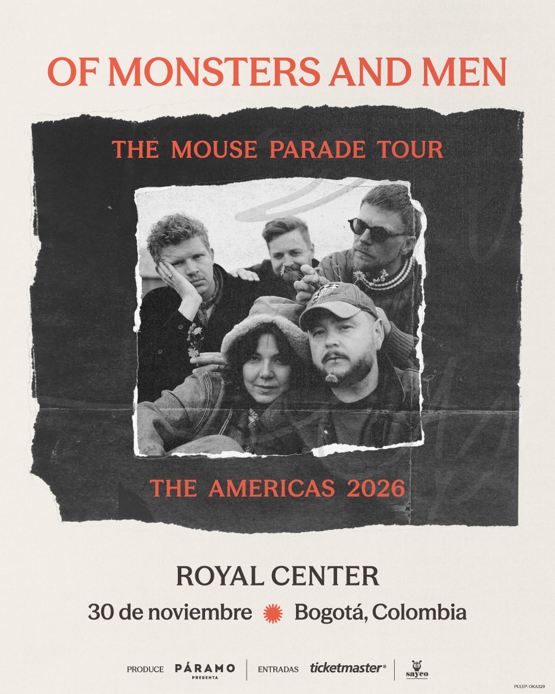 Of Monsters and Men regresa a Bogotá diez años después con The Mouse Parade Tour – The Americas 2026. La banda islandesa se presentará el 30 de noviembre en el Royal Center, con un show que recorre los éxitos que marcaron la década como Little Talks y Mountain Sound, junto a su nueva música.