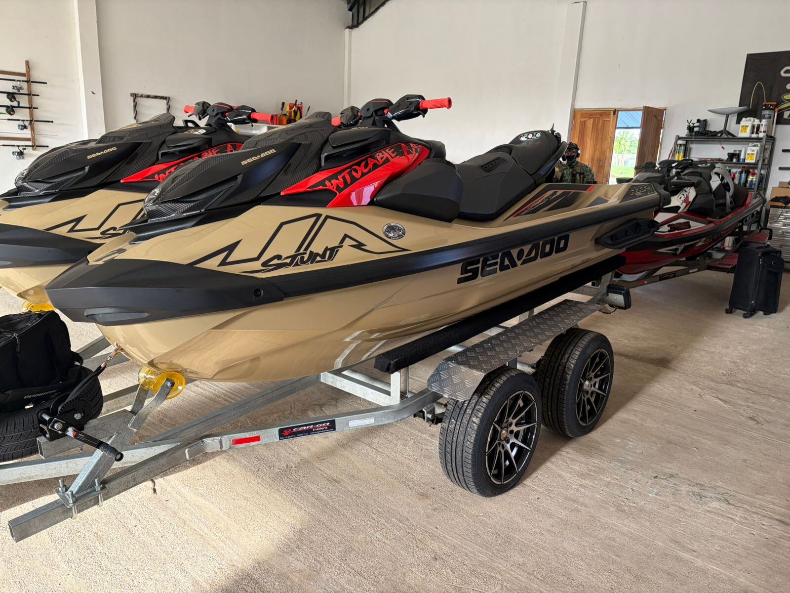 Mostos acuáticas decomisadas a Javier Stunt, según la Policía.