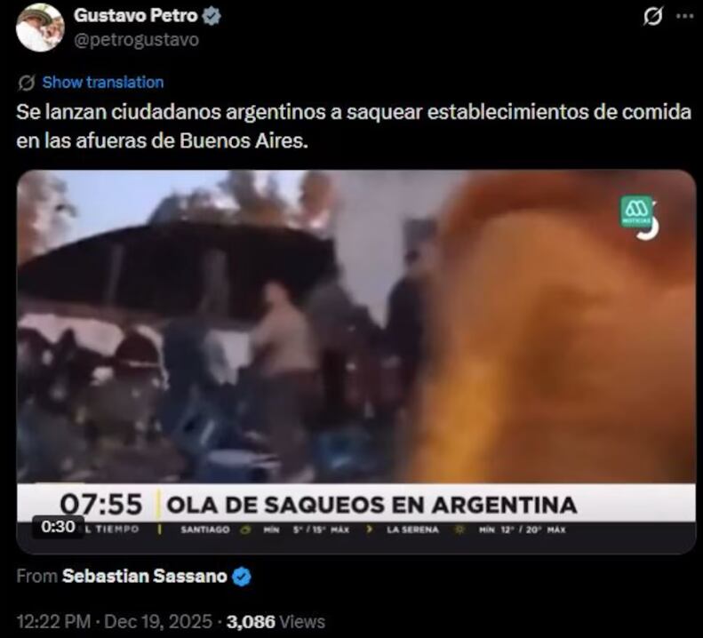 La más reciente ‘fake news’  del presidente Petro.