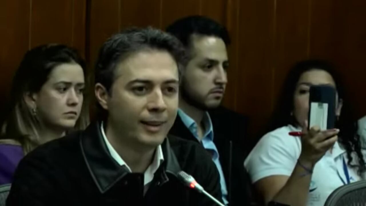 Daniel Quintero, alcalde de Medellín, durante el debate a Hidroituango en el Congreso de la República.