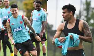 James Rodríguez y Luis Díaz, Selección Colombia.
